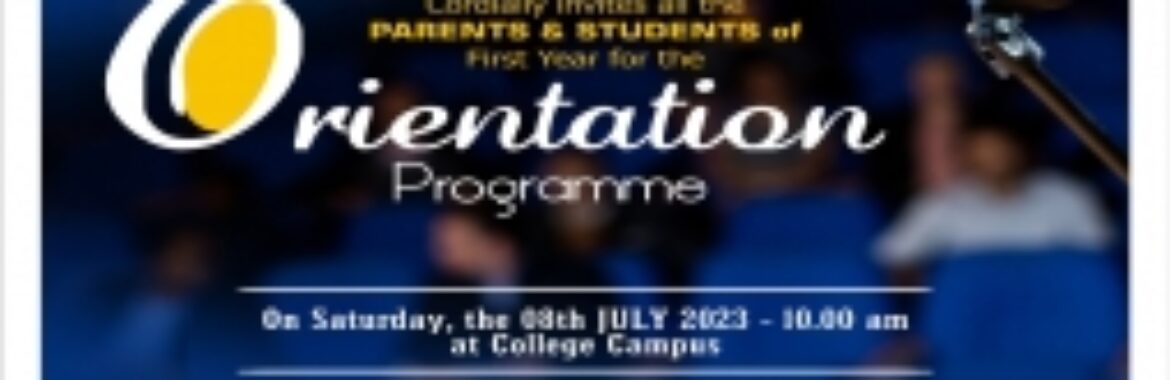 Orientation Programme 2023