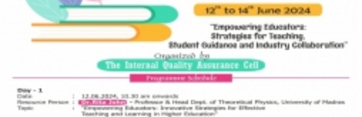 FDP- Empowering Educators: Strategies for Teaching, Student Guidance and Industry Collaboration