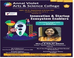 Evolve Club association with IIC – Seminar on “ Innovation and Start – up Ecosystem Enablers ”