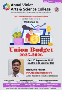 Workshop on Union Budget 2025-2026