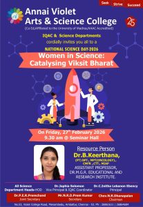 Seminar on National Science Day 2026- Theme “Women in Science: Catalysing Viksit Bharat”