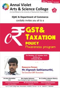 AWARENESS PROGRAM :GST AND TAXATION POLICY