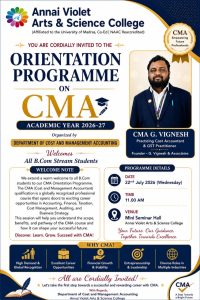 Orientation program on the CMA Course